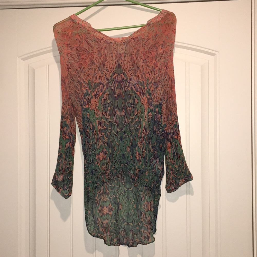 Lucky patterned sheer top